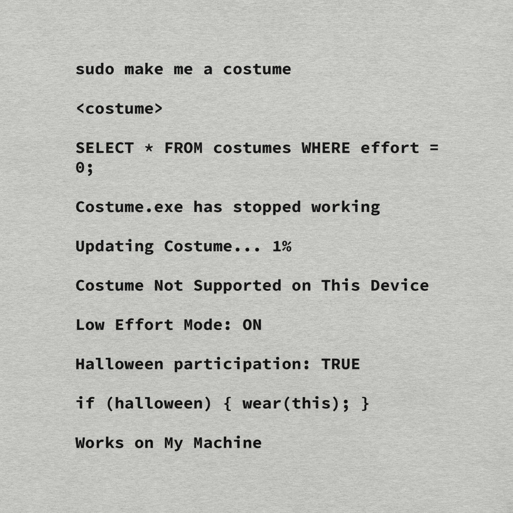 Programmer Halloween Costume T-Shirt