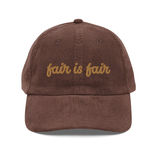 Fair is Fair Vintage corduroy cap