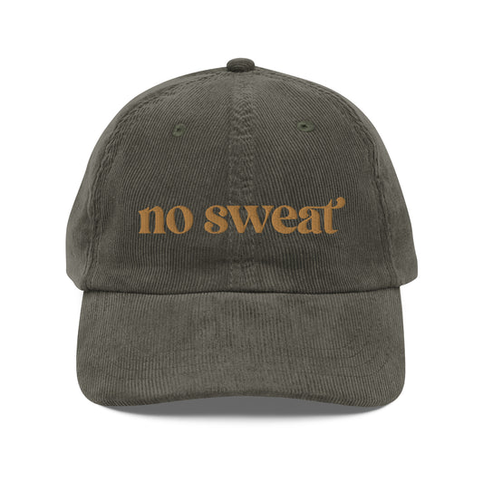 No Sweat Vintage corduroy cap